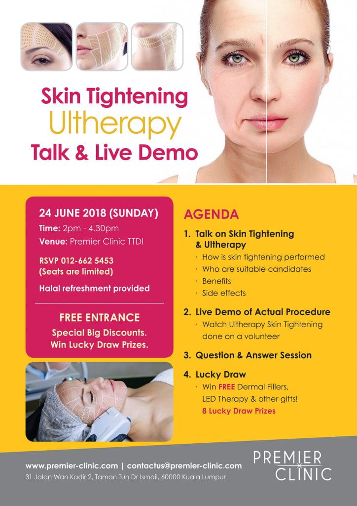 FREE Talk & Live Demo 24/6/2018: Skin Tightening & Ultherapy