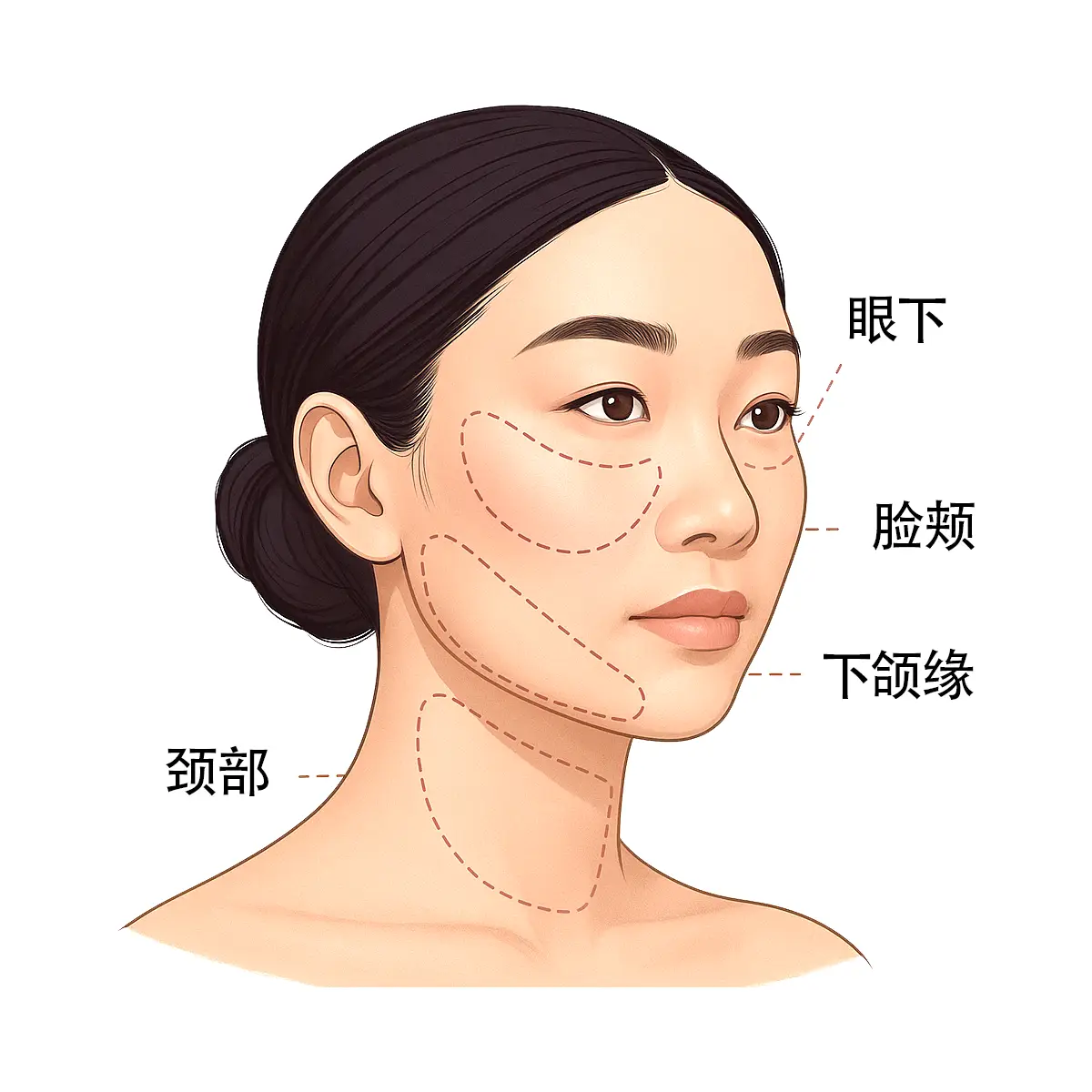 Endolift® 内声波提拉 face treatment areas